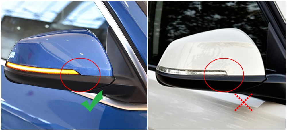 

2 Pcs Dynamic Turn Signal Blinker Side Mirror Indicator Light Lamp For BMW X1 F48 2016 2017 2018 2019 2020 X2 F39 1 Series F40