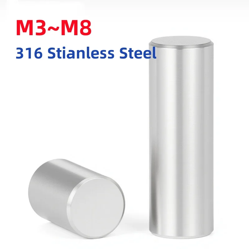 

316 Stainless Steel Round Solid Dowel Pin Cylinder Locator Lock Fix Shaft Hardware Pin M3 M4 M5 M6 M8