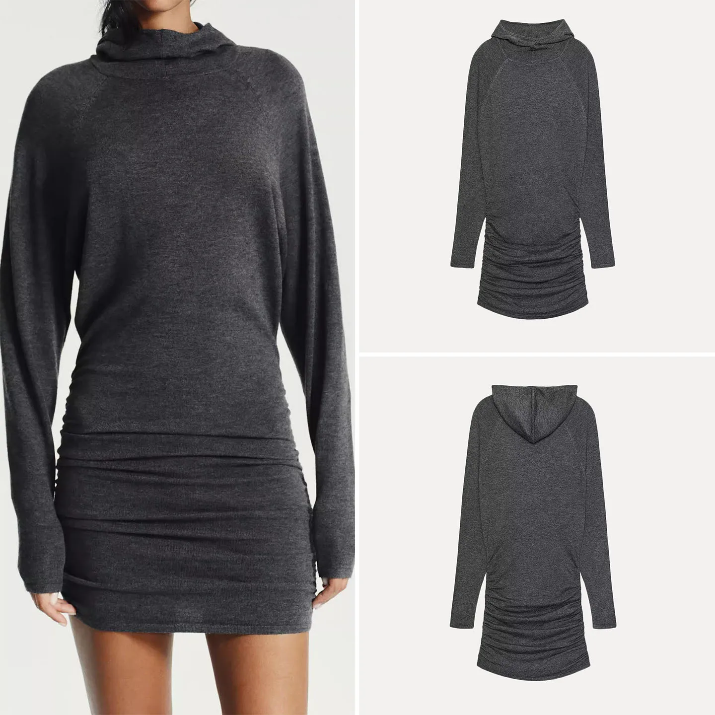 Vestido de Punto de Manga Larga con Capucha Z para Mujer, Estilo E y Clásico, Novedad 2025, Ropa Diaria para Damas