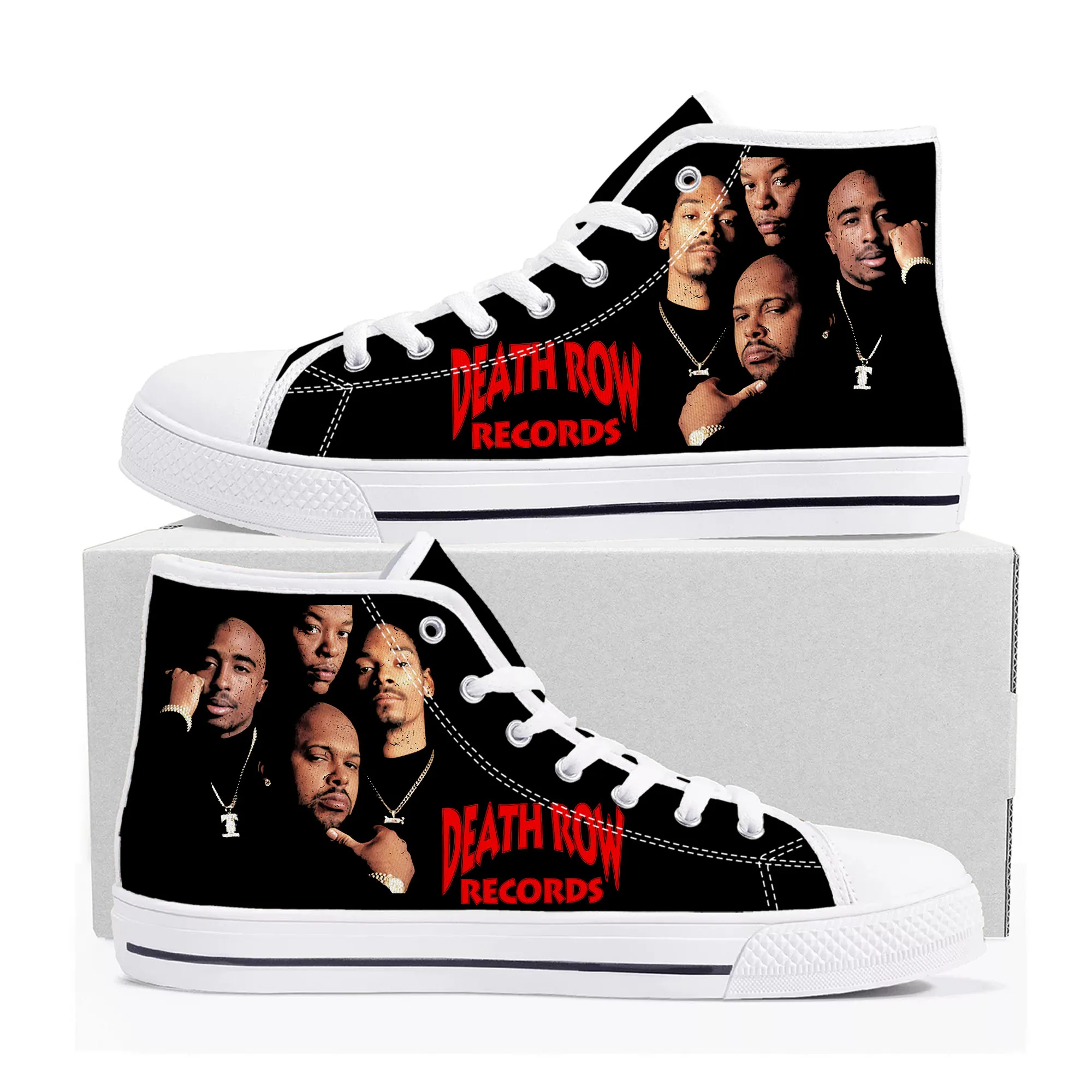 Zapatillas de deporte Death Row Records para hombre y mujer, calzado de lona de alta calidad, con estampado 3D, informal, personalizado