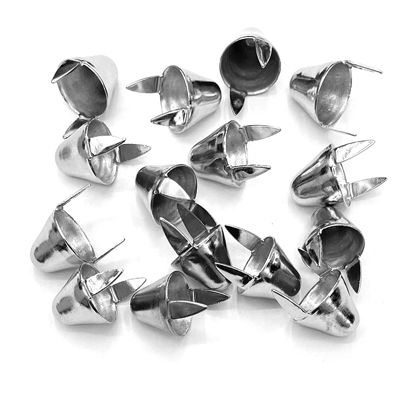 13 mm Silver Iron Buckle Decorative Rivet for Leather /Clothes/ Bags /Shoes Western Metal Head Conical Buttons Gothic Punk Nail