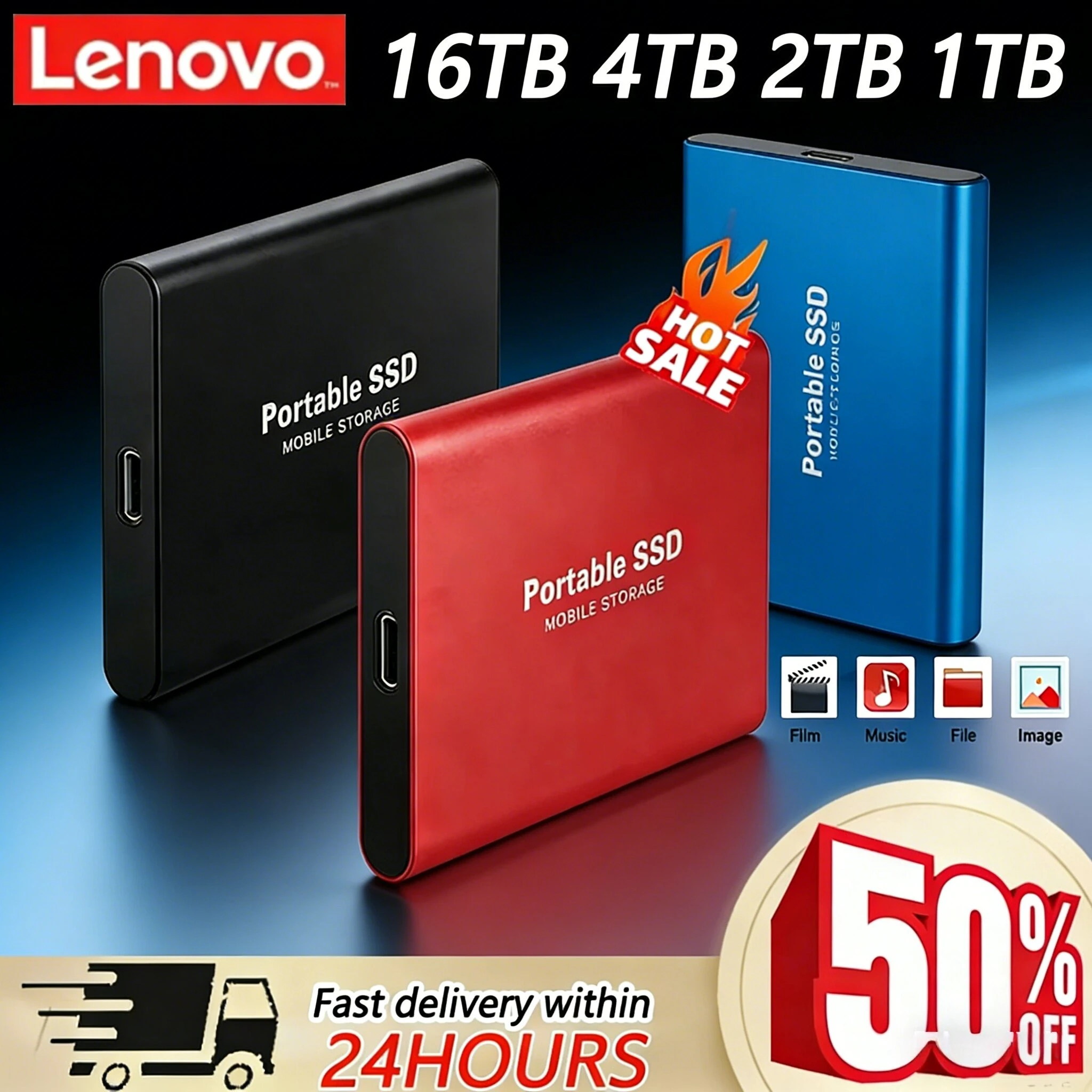 

Внешний жесткий диск Lenovo: высокоскоростной, 500 ГБ, 2 ТБ, 4 ТБ, 8 ТБ, 16 ТБ, USB 3.1, SSD 2.5 дюйма, портативный SSD, 128 ТБ, для ноутбуков и PS4