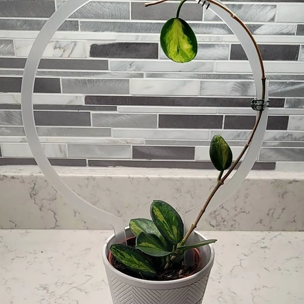 Transparent Acrylic Plant Bracket Round Shape Weather-resistant Climbing Plant Support Sturdy Plants Growth Stand Climbing Vines
