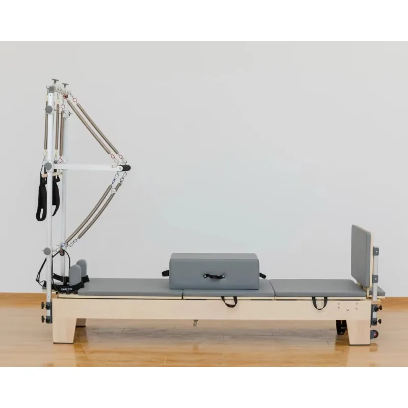 

YTYIN LUMINE Portable Pilates Reformer with Tower & Half Trapeze - White Maple Wood for Studios
