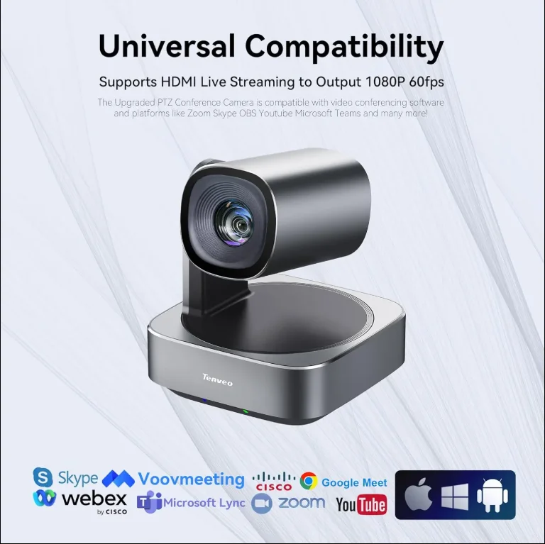 Hot Selling Tenveo PTZ VL Series 11x Optical Zoom Video Conference Camera 1080P for Worship Events 5