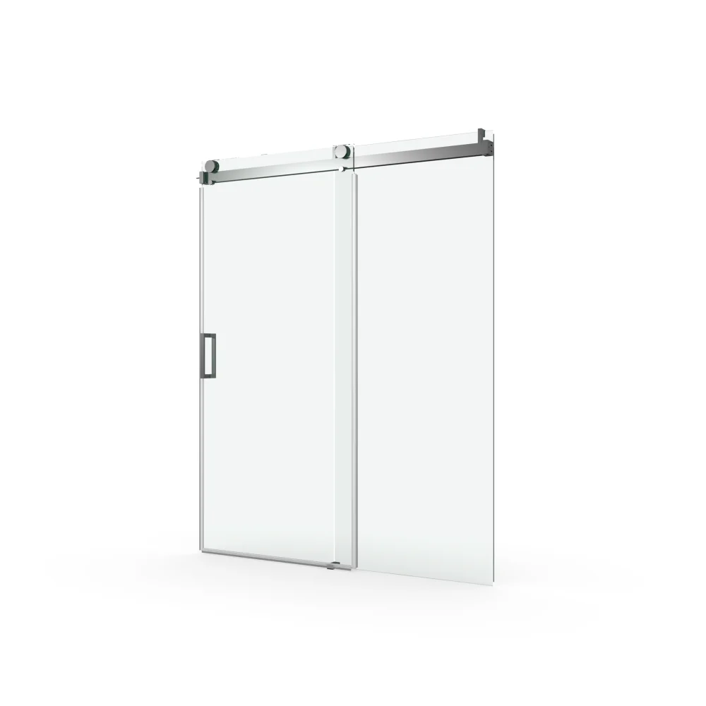 56" - 60" W x 76" H Frameless Soft-closing Single Sliding Shower Door, 3/8" (10mm) Tempered Glass with Easy-cleaning Coating images - 6