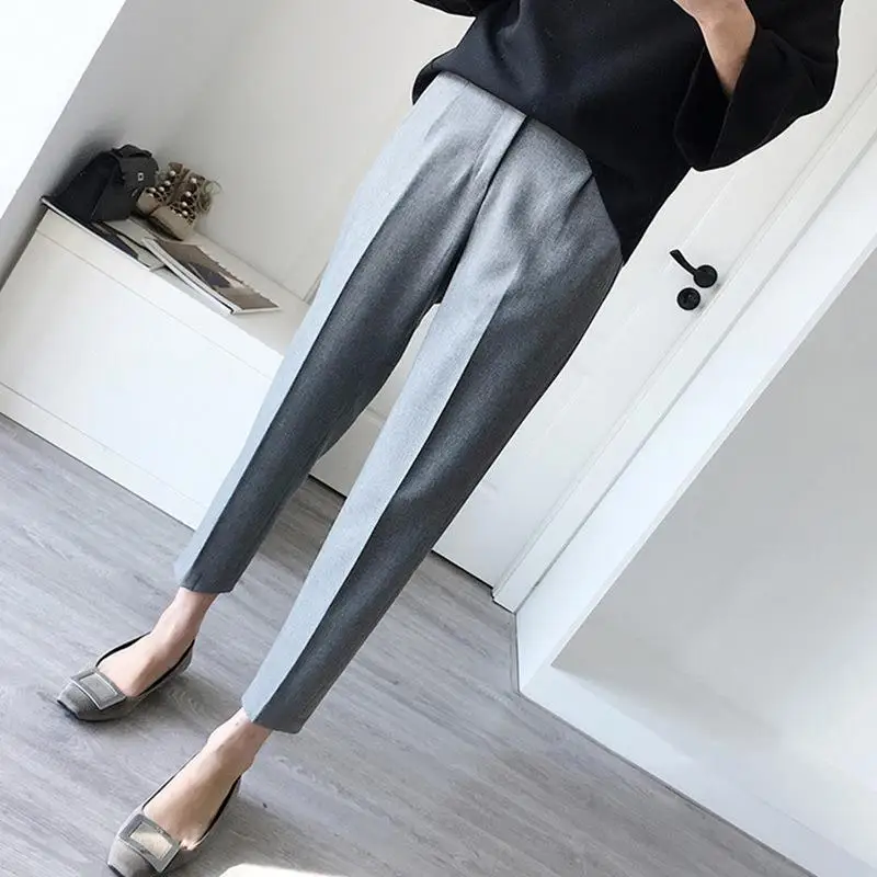 

Loose Women's Suit Pants Casual Slim Student Cigarette Sle Comfortable Home Use Protective Clothing without Brand