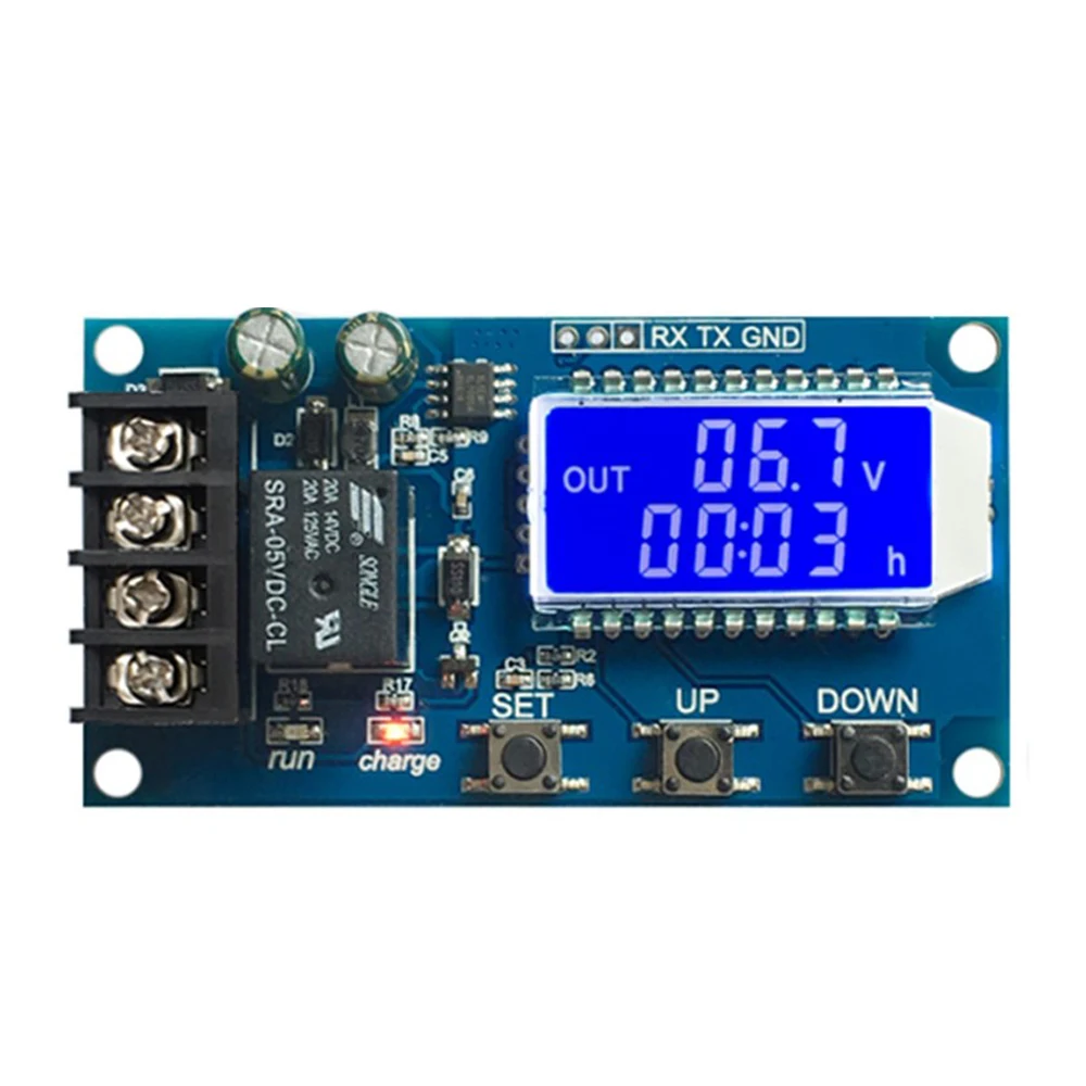 Blei-Säure-Lithium-Batterie-Ladegerät-Modul, 6–60 V, 10 A, 30 A, LCD-Display-Steuerung, Überladeschutzplatine, automatisches Laden, 12/24 V