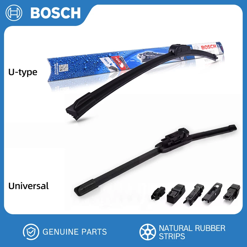 BOSCH Car Windshield Wiper Blades U-type Universal Soft Rubber Frameless Bracketless Car Wipers 14