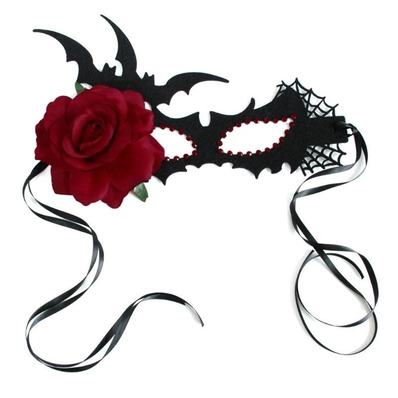 

Y5GC Masquerade Eyemask с стразами цветок, летучая мыша