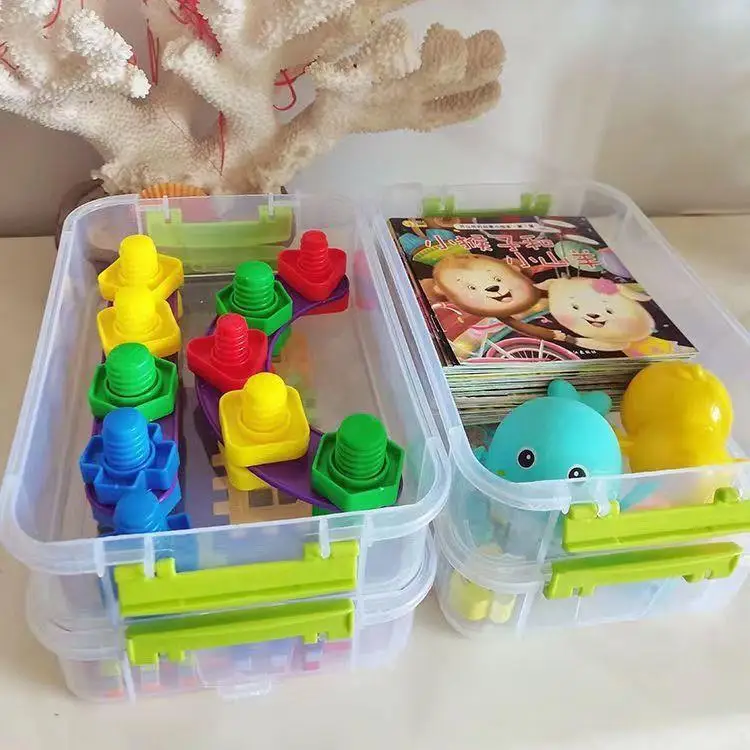 Toy Block Particle Storage Box Small Part Drawer Organizer Plastic Material Home Storage Tool for Family Organizer