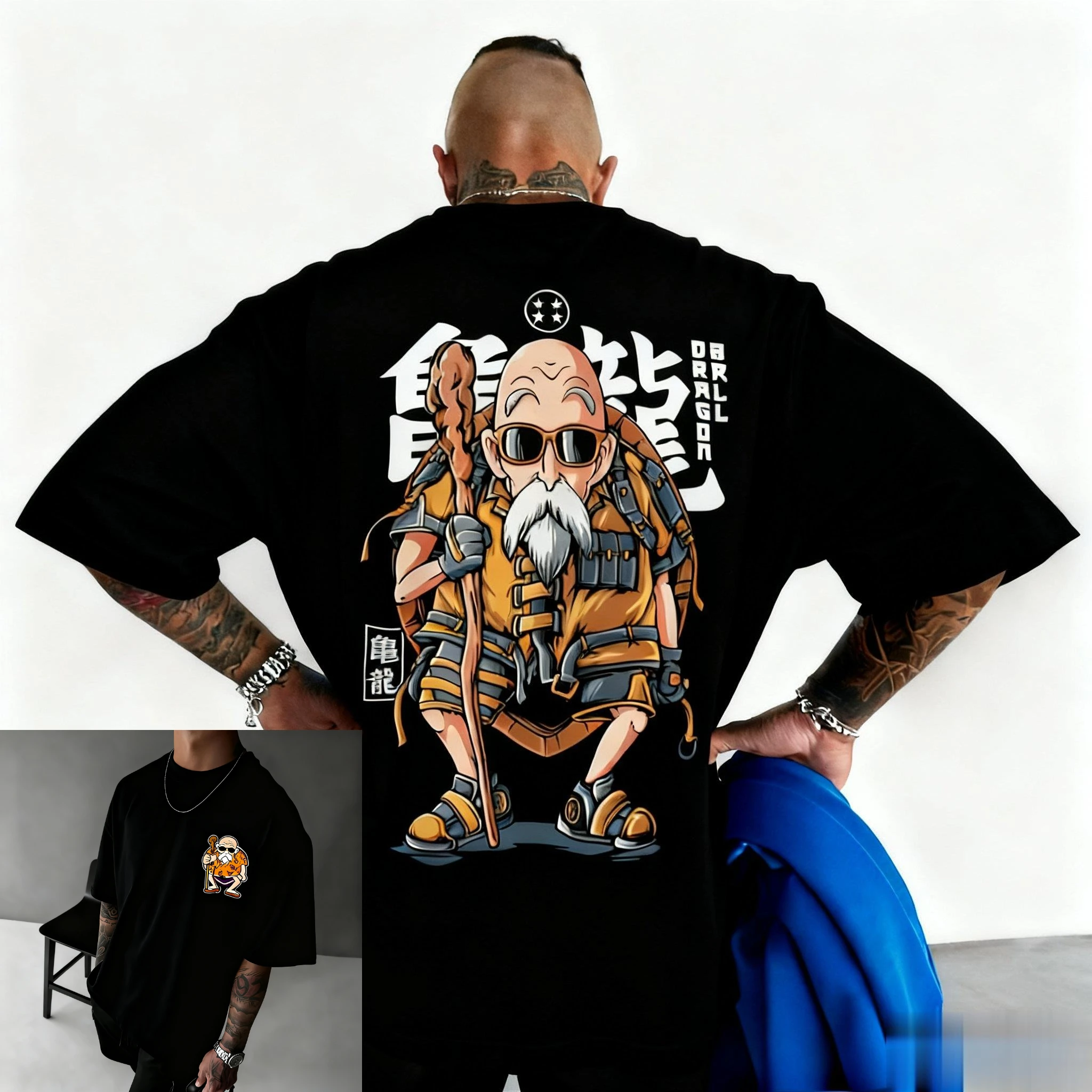 New Anime Dragon Ball Master Printed T-shirt Men's and Women's T-shirt Men's Top Sports T-shirt Men's T-shirt Harajuku Y2K Tee