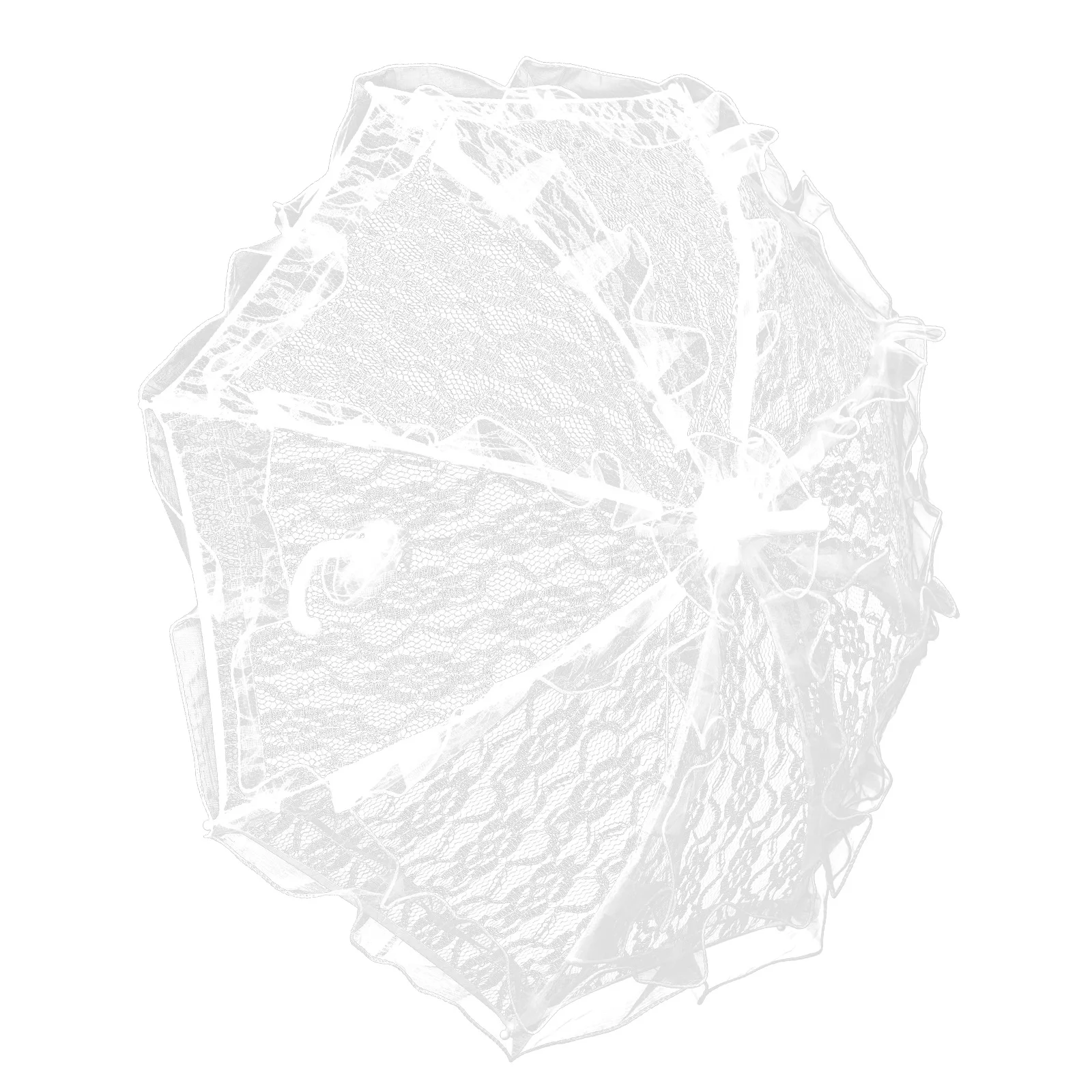 1 Buah Payung Renda Pengantin Bingkai Paduan Aluminium Nyaman Digenggam Properti Fotografi Pernikahan Pertunjukan Panggung Dekoratif