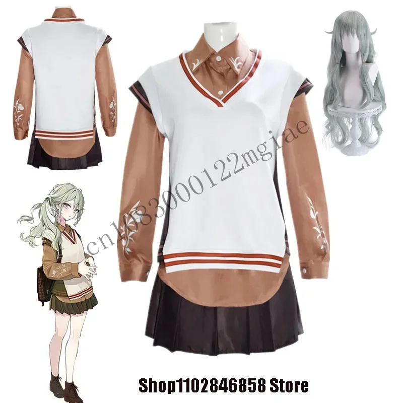 Project Sekai colorful stage feat Kusanagi Nene ootori JK skirt suit anime cosplay costumes brown daily uniform C cmm221