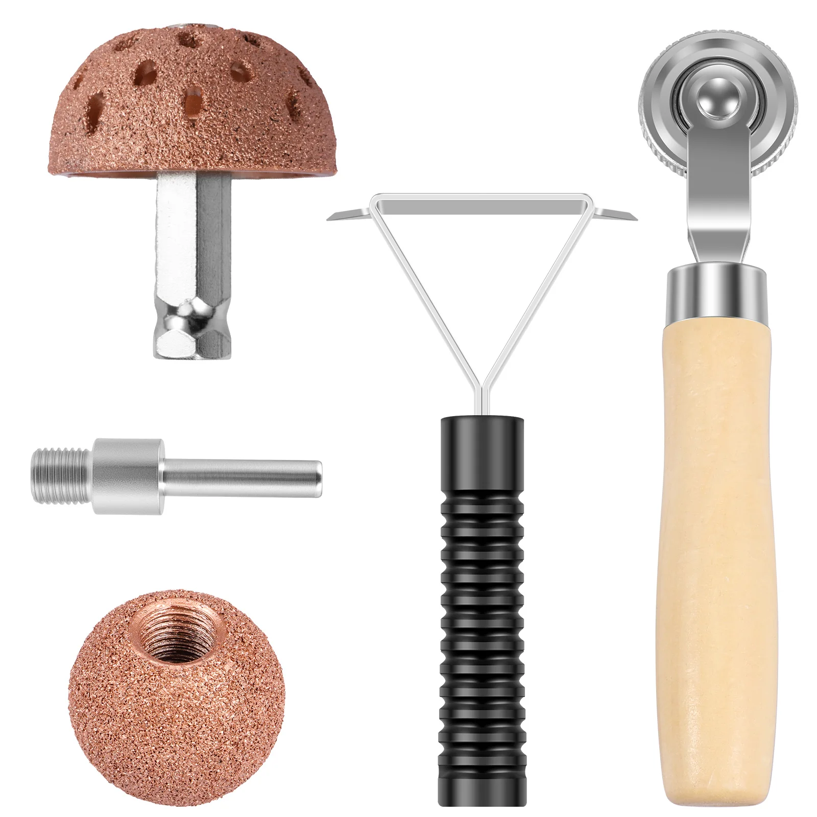 

Набор инструментов для ремонта шин, 6 шт., включая роликовый скребок для шин, 2 шлифовальные головки и 2 шатуны для легковых автомобилей, грузовиков