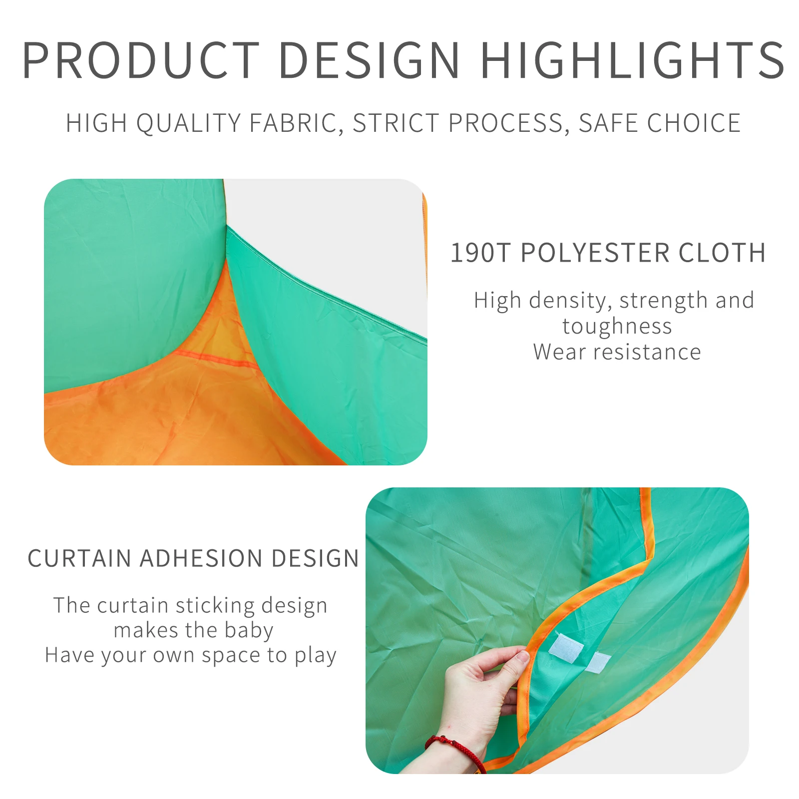 Casa de tenda verde dobrável portátil brinquedo de casa de jogo infantil