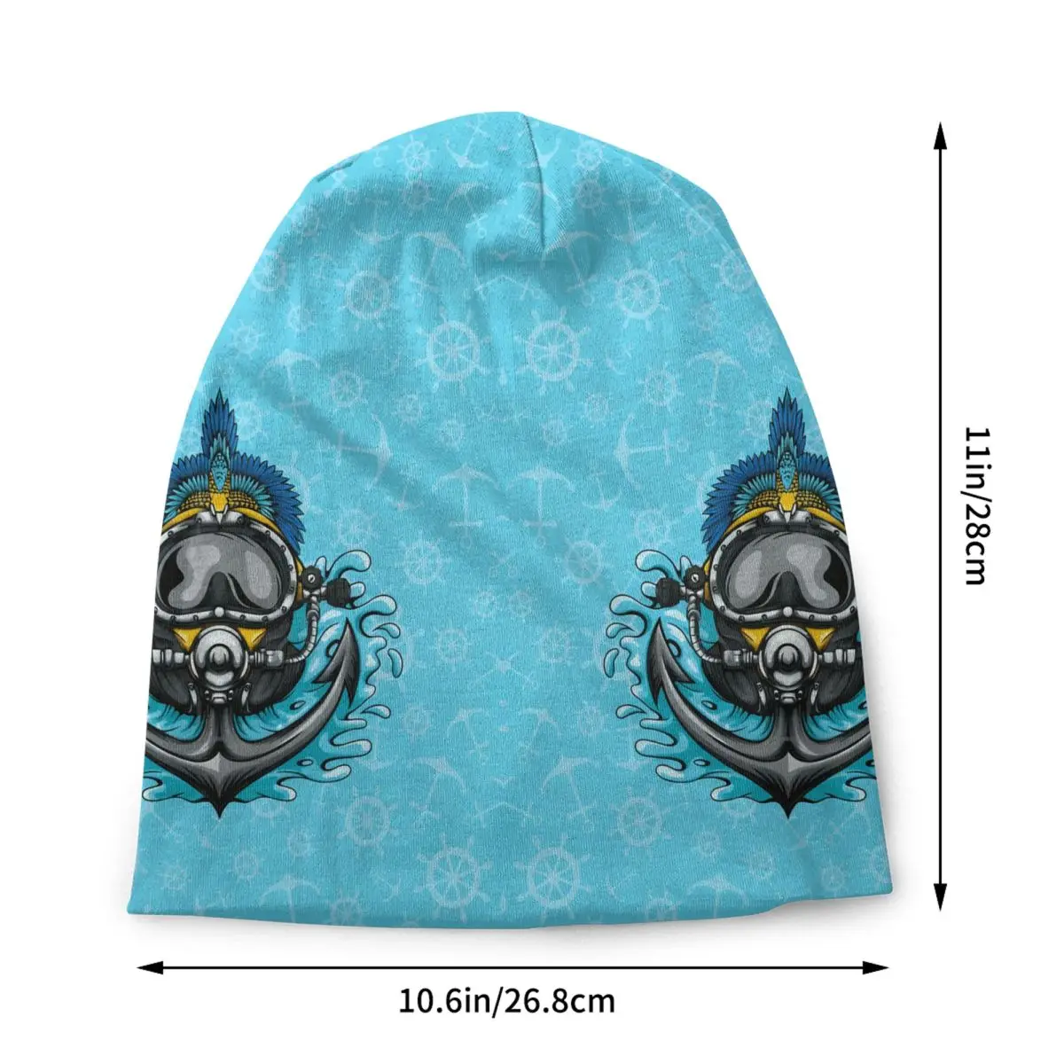 Custom Scuba Dive Flag Follows Dive Safety Rules Beanie Cap Winter Warm Bonnet Femme Knitted Hats Cool Skullies Beanies Caps