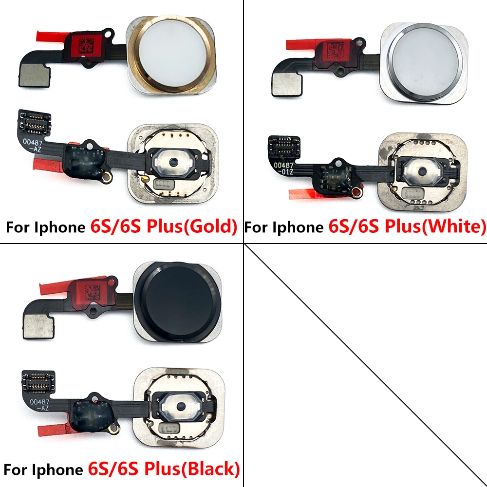 NEW Home Button Flex Cable For iPhone 5S 6 6S 7 8 Plus Return Back Button Key Back No Touch ID Fingerprint Function Replacement