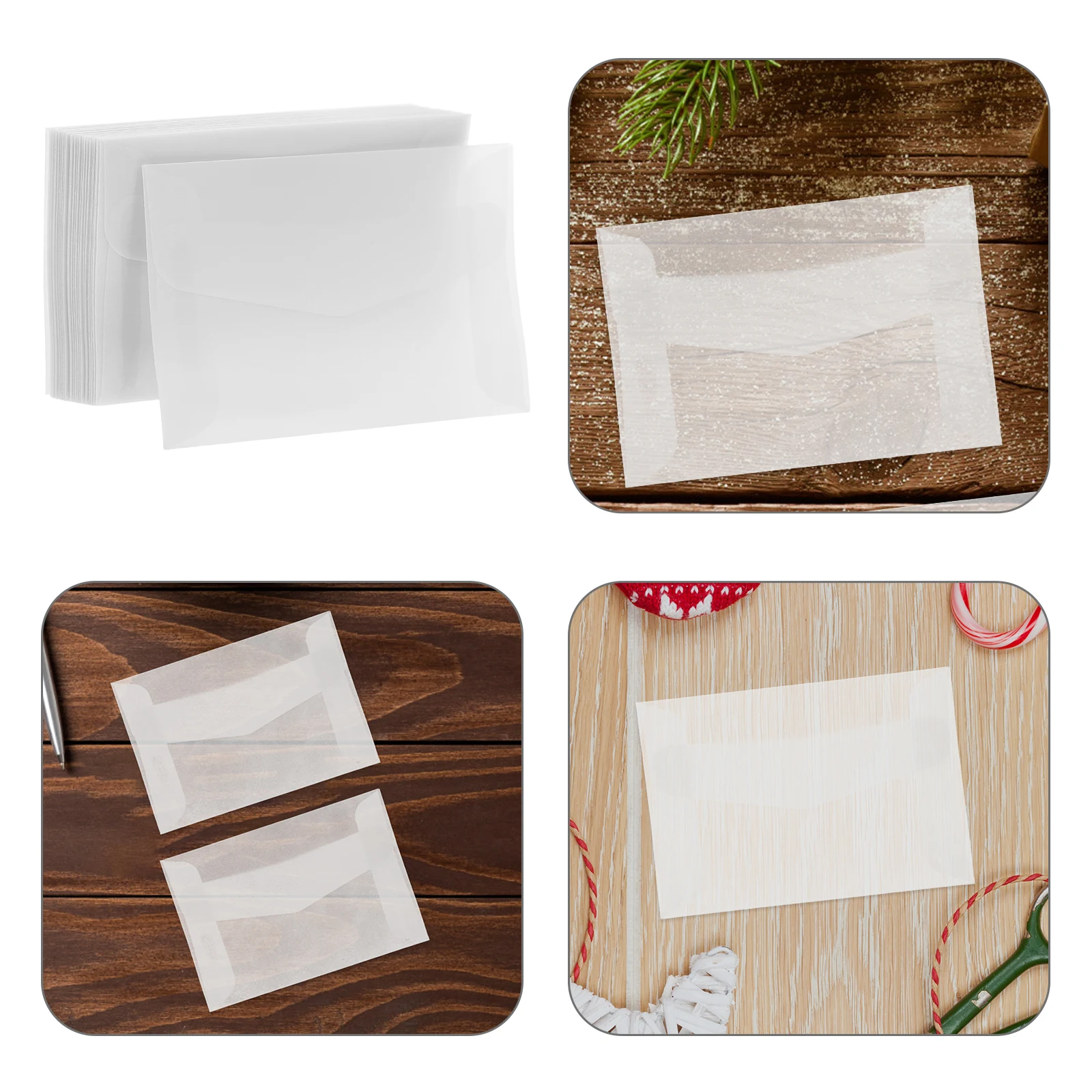 

25pcs Translucent Paper Envelopes Semi Transparent Glassine Treat Bags For Wedding Party Favors Mini Envelopes Craft Storage