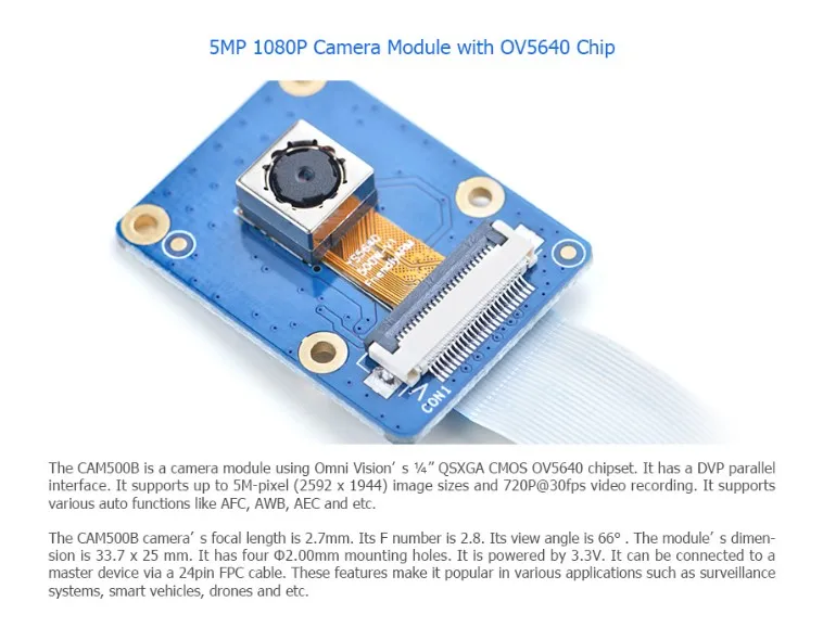 Camera Module OV5460 Kit for the NanoPi Duo2 & NanoPC ARM Demo board series