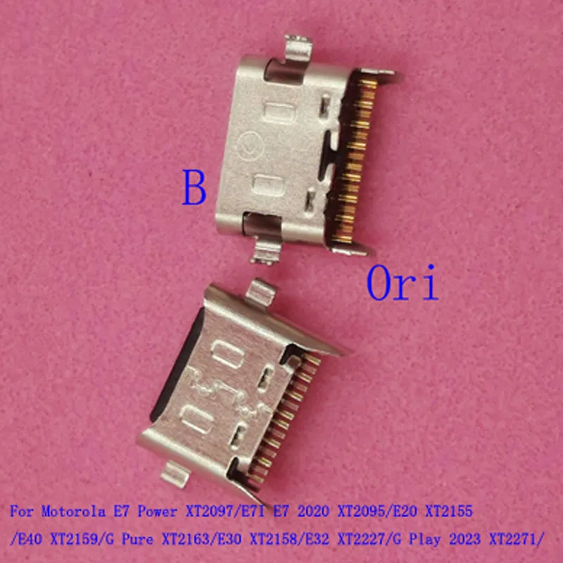 10-100Pcs USB Charging Charger Dock Port Connector Plug For Motorola Moto E7 Power E7I E20 E40 E30 E32 G Pure Play XT2097 XT2095