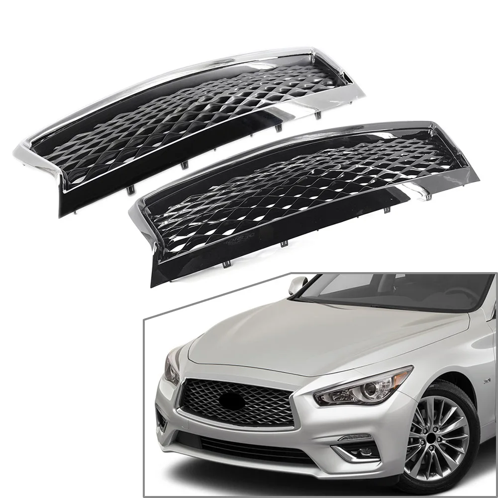 

Car Honeycomb Grill Front Bumper Center Upper Mesh Grille For Infiniti Q50 Q50S 2018 2019 2020 2021 2022 2023