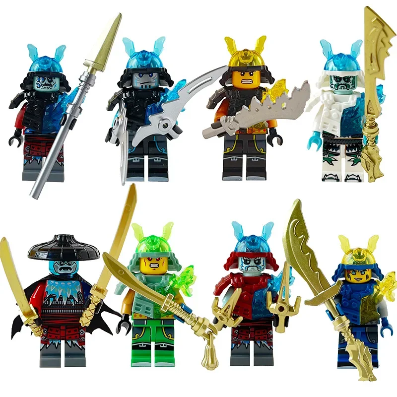 Ninja Anime Figuren Mini Figuurtjes Bouwblok Speelgoed Poppen Model Figuren Kinderen Jongens Verjaardag Cadeaus Slang Monster Gevechtsmodel
