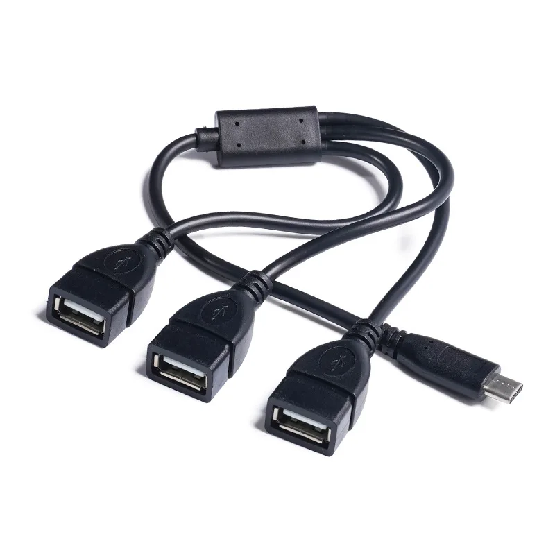 Type-C Male / Female to 3 USB2.0 Female Splitter Cable 3A Fast Charging 1 to 3 Multi Port USB Hub Charging Cord