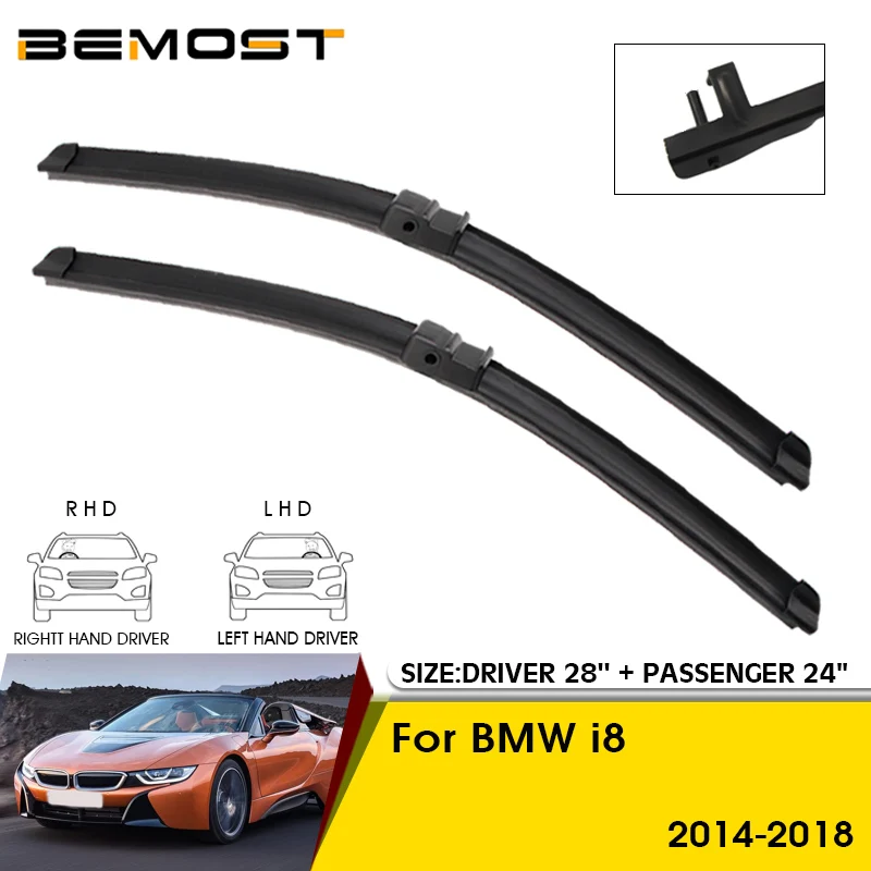 

Car Wiper Blades For BMW i8 2014-2018 Windshield Windscreen Front Window Blades 28"+24" Car Accessories