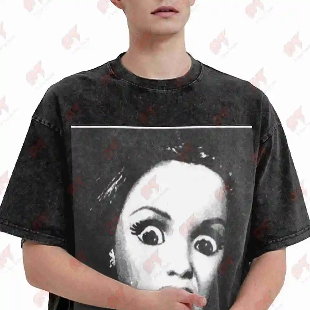 Disgusted Doll Face Meme Vintage Washed Tee Pure Cotton T-Shirt