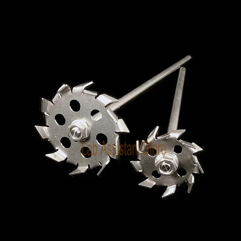 1pcs Lab 50mm-180mm SUS304 Stainless Steel Round Stirring Blade Sawtooth Dispersing Disk (with Dispersion Rod or Not)