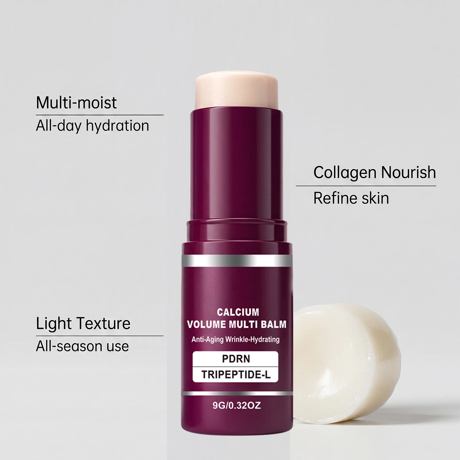 Feuchtigkeitsspendender Balsam-Stick Honig Vitamin C Gesichts-Hydratisierungscreme Kollagen Gesichtsserum-Set Beruhigende Reparatur Sanfte Nährende Hautpflege – Detail 3