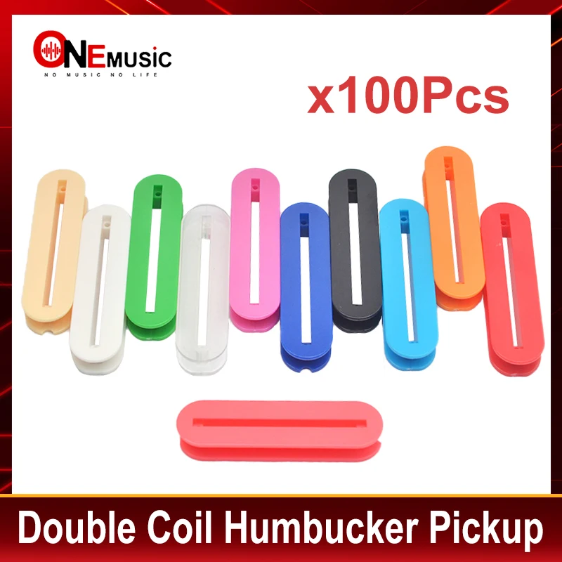 100Pcs Blade Style Pickup Bobbin for Humbucker 68x18MM Slug Bobbin Dual Coil Pickup Bobbin Multi Colour