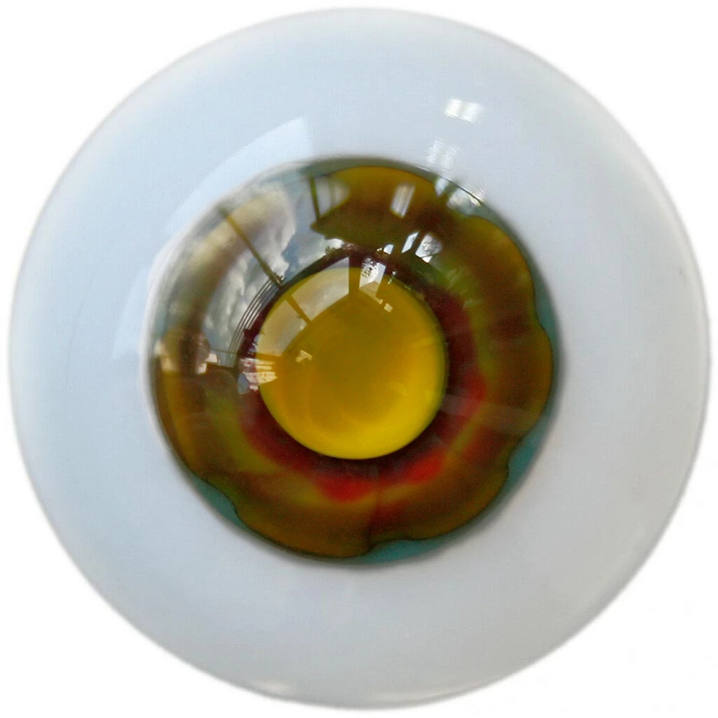 [wamami] 6mm 8mm 10mm 12mm 14mm 16mm 18mm 20mm 22mm 24mm Yellow Glass Eyes Eyeball BJD Doll Dollfie Reborn Making Crafts