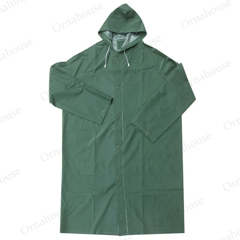 Impermeabile esteso a doppio scopo per esterni in PVC, impermeabile singolo in gomma, impermeabile All-in-one per escursionismo per adulti, Poncho