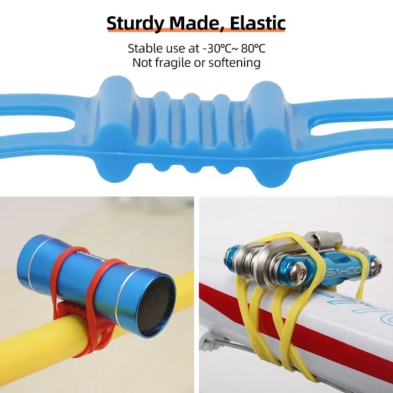 Silicone Strap Bike Front Light Holder Bicycle Handlebar Fixing Tie Bycicle Torch Flashlight Bandages Speaker Mount