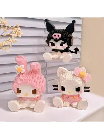 KEEPPLEY Sanrio Anime Hello Kitty My Melody Cinnamoroll Pompompurin Kuromi Building Blocks Girl Kid Holiday Christmas Gift