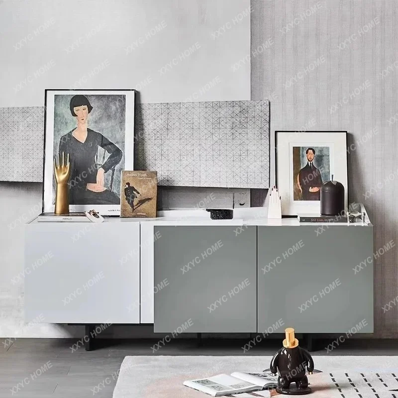 Simple modern dining side hallway cabinet living room dining room storage creative paintSSS