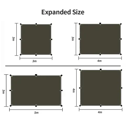 Camping Tarp Waterproof Tent Tourist Awning Shade Garden Canopy Beach Sunshade Outdoor Ultralight Sun Shelter Hiking Backpacking