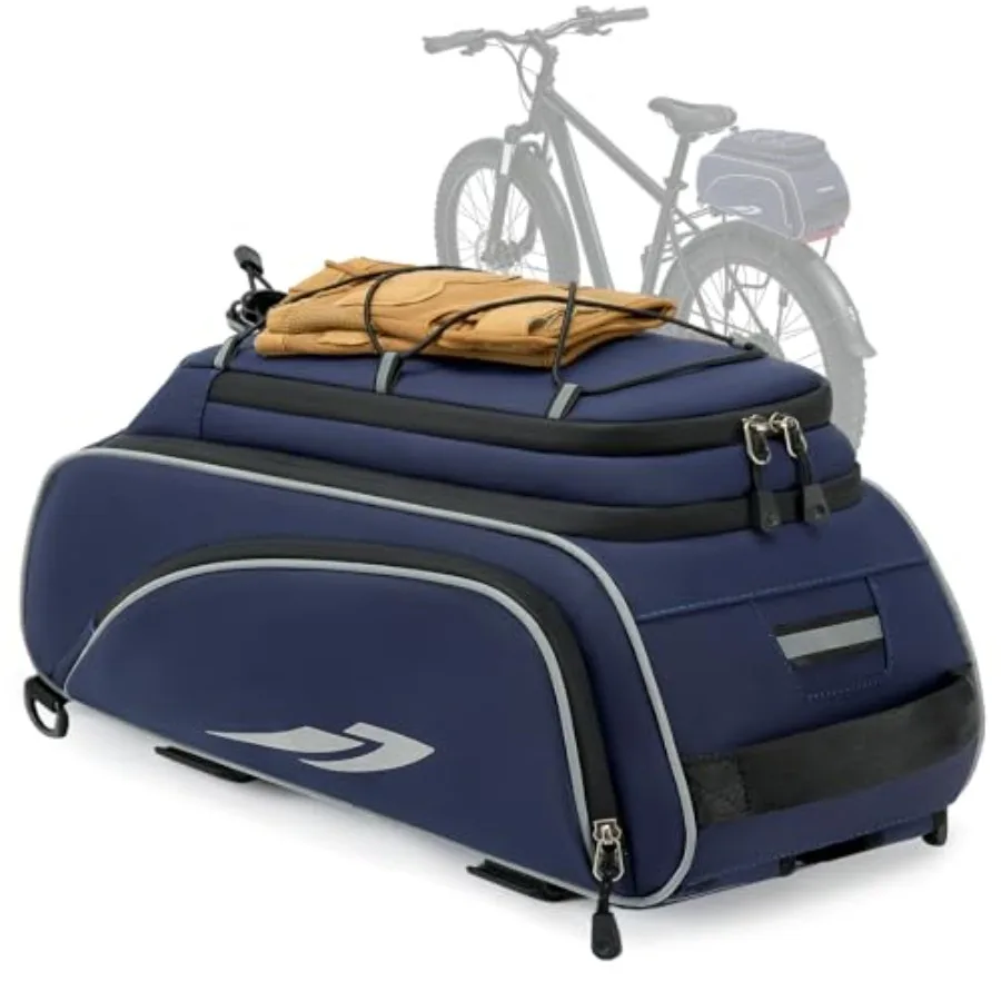 

Bike Rack Bag Waterproof Ebike Trunk Bags for Bicycle Rear Rack 14L Bike Panniers Saddle Bag with Rain Cover Bike Accessories B