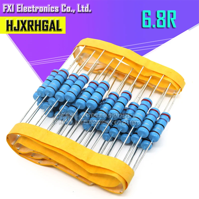 20pcs 6.8 ohm 2W 6.8R 6R8 Metal film resistor New original