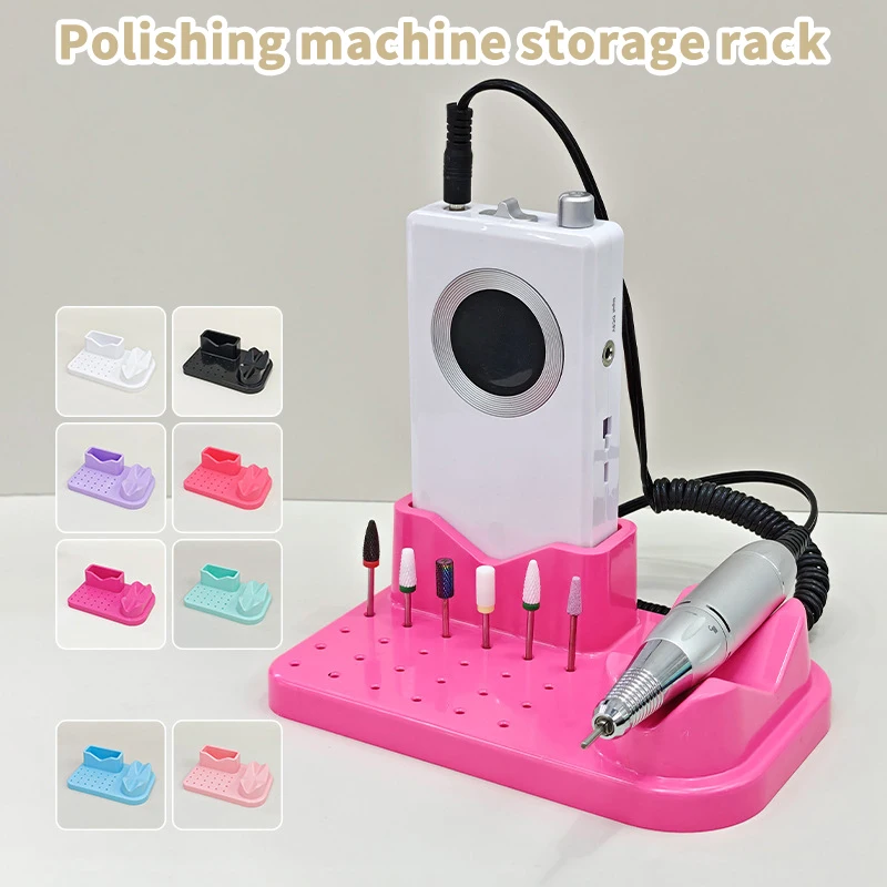 

Nail Drill Machine Bits Holder Display For Nail Training Nail Art Accessories DIY Manicure Tools 24 Holes Grinder Storage Rack