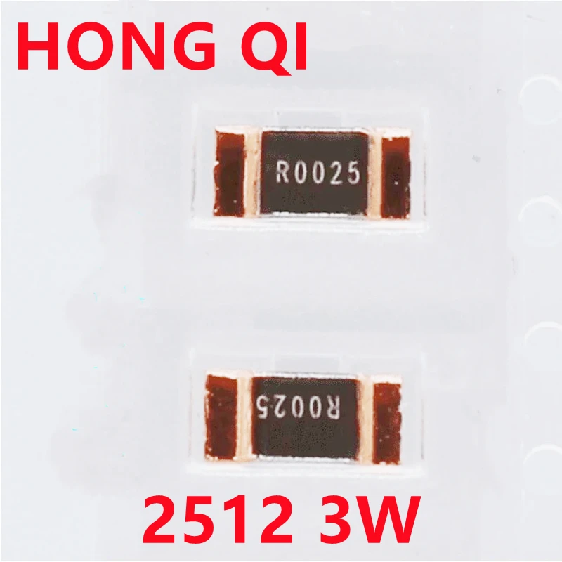 10PCS SMD Manganese Copper Sampling Alloy Resistance 1% 2512 3W R001 R002 R0025 R003 R004 R005 6.3*3.1mm