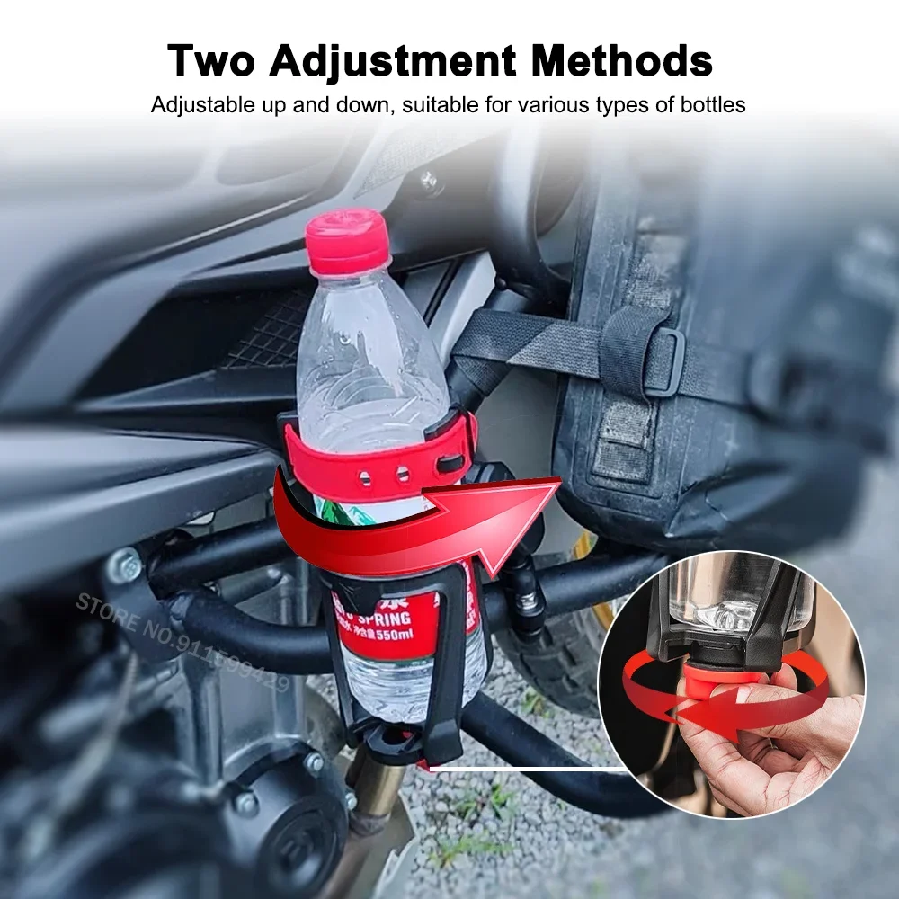 Universal Motorcycle Water Bottle Holder Drink Cup Bracket Riding Outdoor Storage Rack Bicycle Bottle Holders For BMW For Honda