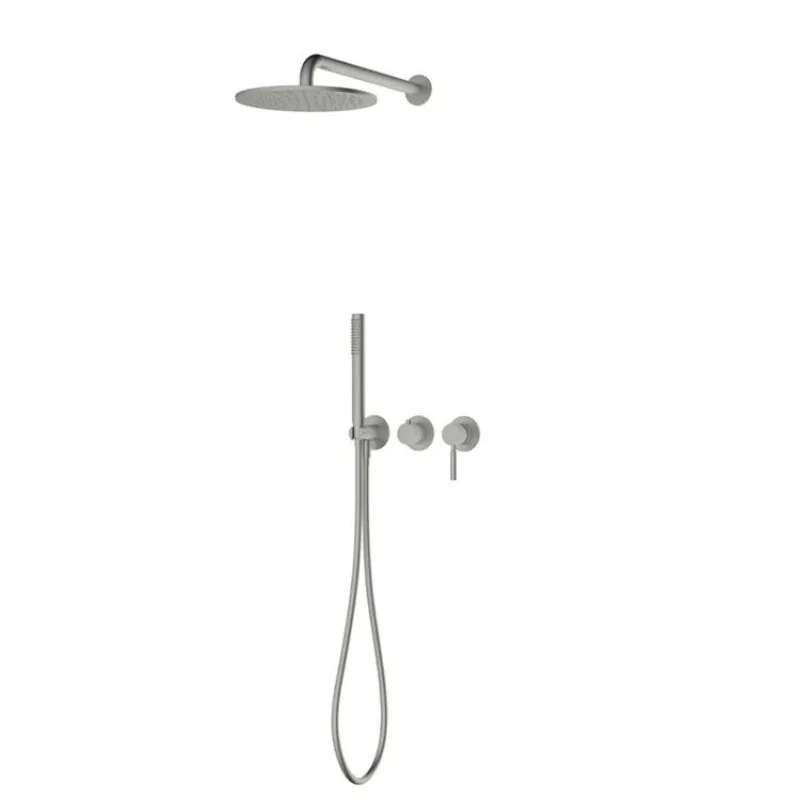 

Light blue, in-wall shower, concealed pre-embedded shower