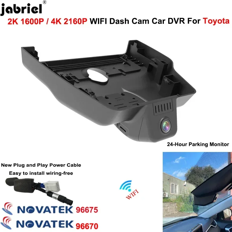

Передняя и задняя камера Plug and Play 4K 2160P DashCam для Toyota Camry 2024 2025 2026, автомобильный видеорегистратор
