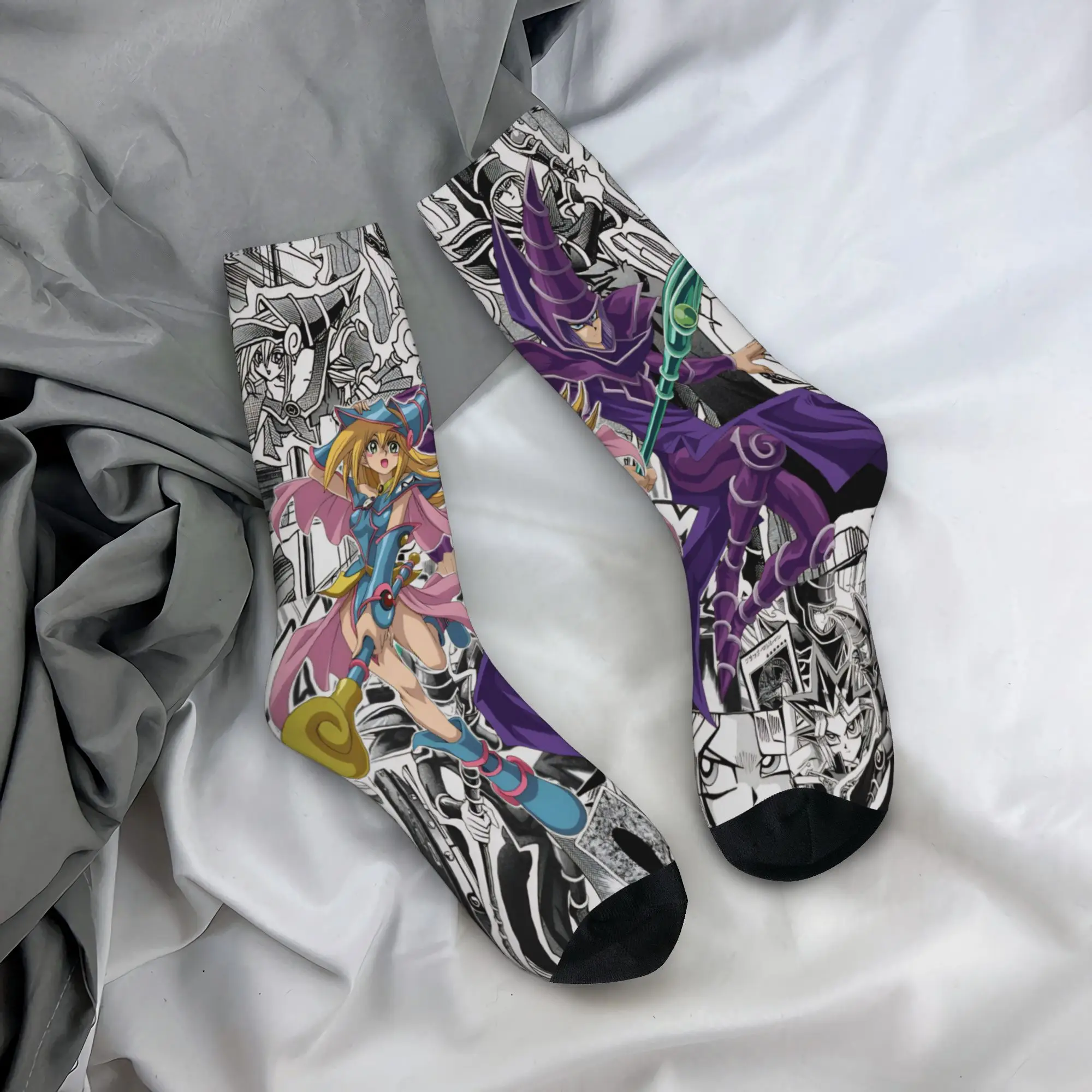 Men Women Yu-Gi-Oh  Socks Cotton Fashion  Socks Crazy Merchandise Middle Tube Socks Best Gift Idea