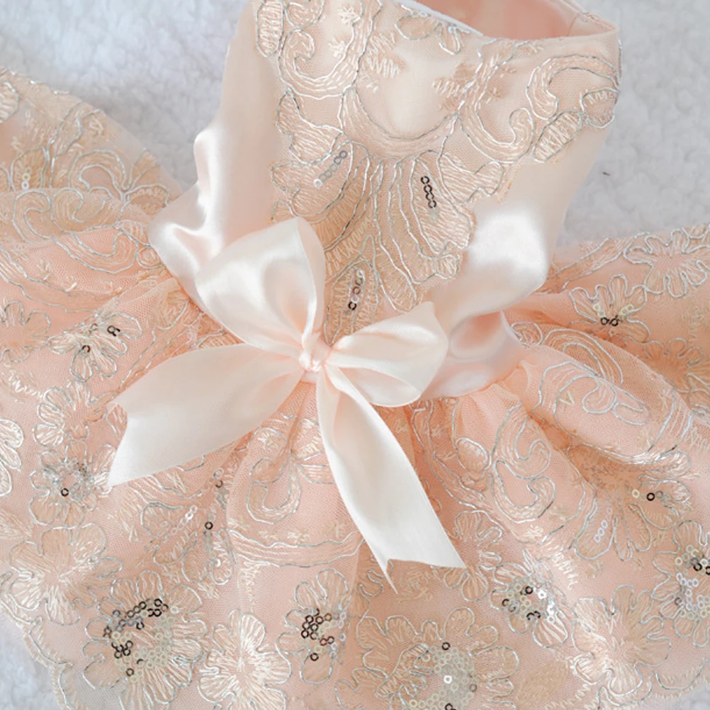 

Formal Dog Pet Embroidery Lace Party Dog Lace Dress Clothes Pet Embroidery Clothes Party Cloth Costume Stylish