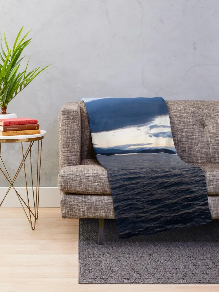 Distant Islands Evening Seascape Alaska Throw Blanket Loose Sofa Quilt Blankets