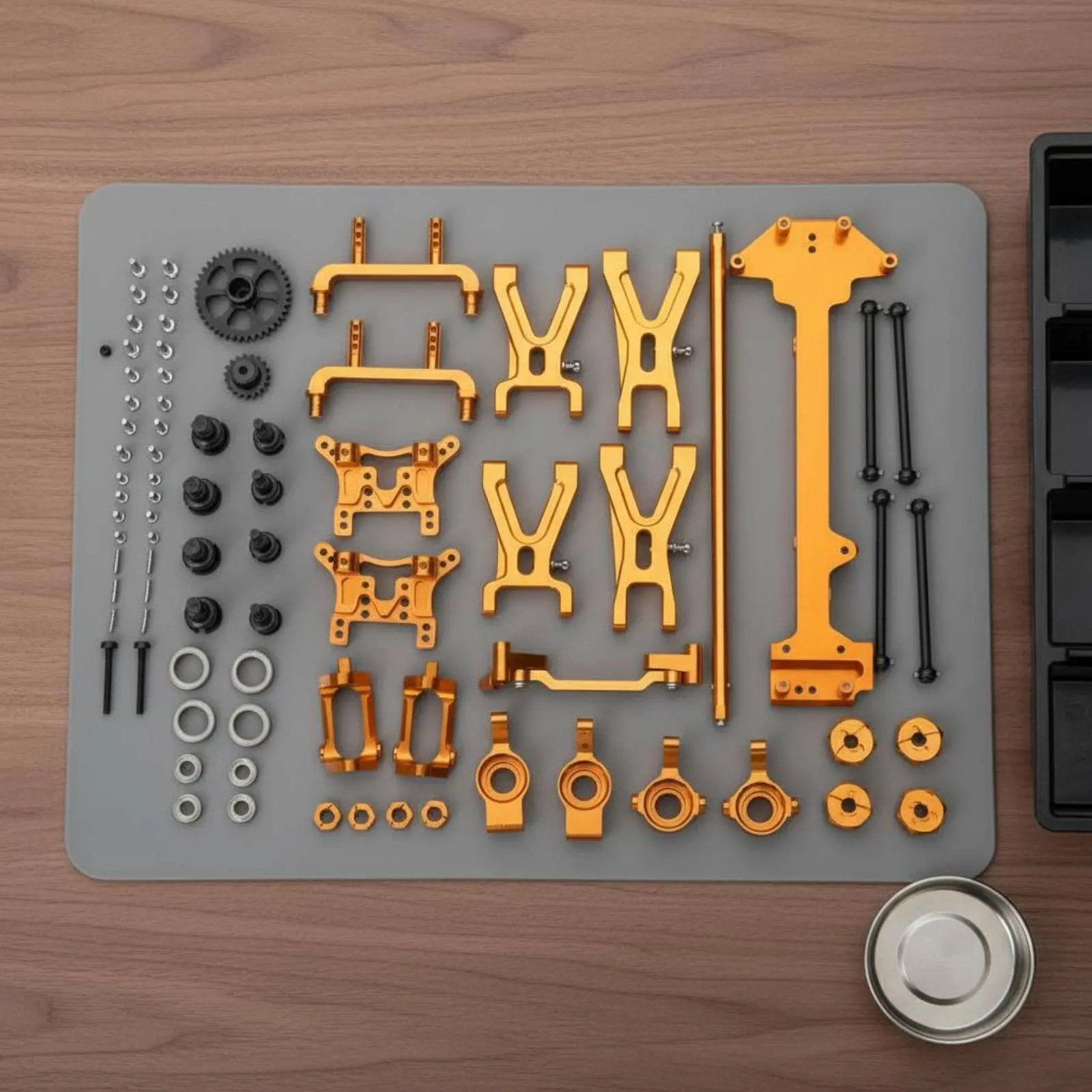 

1/18 Scale RC Car Parts Kit High Performance RC Car Performance Parts Set Aluminum Modification Package Fine Workmanship